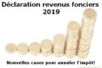 Déclaration revenus fonciers 2019