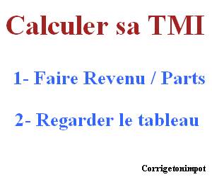 Calcul de la tranche marginale d'imposition