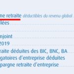Déclaration d'impôt pour les plan épargne retraite individuel Perin