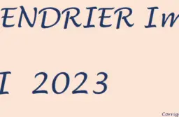 Calendrier des impôts pour le mois de mai 2023.