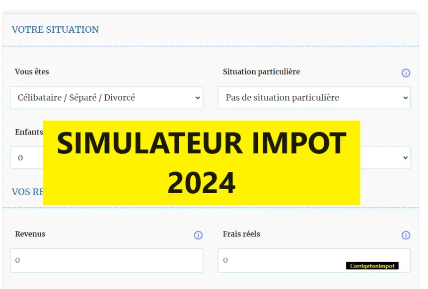 Calcul d'impôt Simulateur