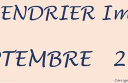 Calendrier des impôts pour le mois de septembre 2023.