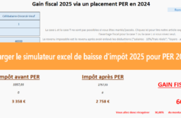 Simulateur Excel : Quelle baisse de l’impôt 2026 si vous placez sur un PER fin 2025 ?